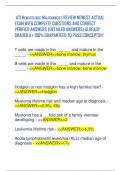 ATI HEMATOLOGIC MALIGNANCIES REVIEW NEWEST ACTUAL EXAM WITH COMPLETE QUESTIONS AND CORRECT VERIFIED ANSWERS (DETAILED ANSWERS) ALREADY GRADED A+ 100% GUARANTEED TO PASS CONCEPTS!!!