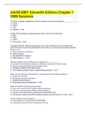 AAOS EMT Eleventh Edition Chapter 1 EMS Systems The EMT is legally obligated to protect a patient's privacy according to _____________. A. DCAP B. HIPAA C. CQI D. APGAR - B Which of the following courses requires about 150 hours of training? A. EMT B. 