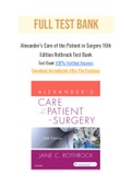 Alexander’s Care of the Patient in Surgery 16th Edition Rothrock Test Bank