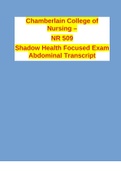 Shadow Health Focused Exam Abdominal Transcript