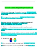 Shadow Health Respiratory Concept Lab