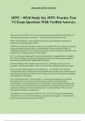 SFPC - SPeD Study Set, SFPC Practice Test V2 Exam Questions With Verified Answers.