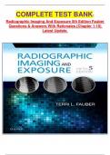 COMPLETCOMPLETE TEST BANK:  Radiographic Imaging And Exposure 5th Edition Fauber Questions & Answers With Rationales (Chapter 1-10) Latest Update.E TEST BANK:  Radiographic Imaging And Exposure 5th Edition Fauber Questions & Answers With Rationales (Chapt