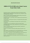 SHRM CP EXAM HR in the Global Context Exam Study Guide.