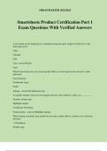 Smartsheets Product Certification Part 1 Exam Questions With Verified Answers