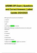 ARDMS SPI Exam | Questions and Correct Answers | Latest Update 2024/2025