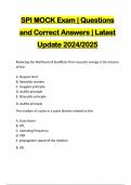 SPI MOCK Exam | Questions and Correct Answers | Latest Update 2024/2025