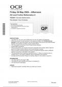 OCR AS Level Further Mathematics A  Y534/01 Discrete Mathematics  JUNE 2024