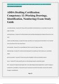 ADDA Drafting Certification: Competency 12 (Working Drawings, Identification, Numbering) Exam Study Guide