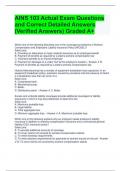 AINS 103 Actual Exam Questions and Correct Detailed Answers (Verified Answers) Graded A+