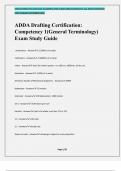 ADDA Drafting Certification: Competency 1(General Terminology) Exam Study Guide