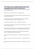 TRT PRACTICE EXAMS QUESTIONS AND ANSWERS WITH SOLUTIONS 2024