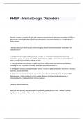 FHEA  Exam Questions and Answers- Hematologic Disorders