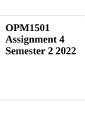 OPM1501 Assignment 4 Semester 2 2022