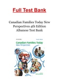 Canadian Families Today New Perspectives 4th Edition Albanese Test Bank