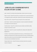 AMO EXAM COMPREHENSIVE EXAM STUDY GUIDE