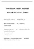 ATI RN Medical-Surgical Proctored Questions With Correct Answers