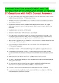 WGU C468 INFORMATION MANAGEMENT AND THE APPLICATION OF TECHNOLOGY (Health Computing) 97 Questions with 100% Correct Answers