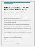 FINAL EXAM ARIZONA LIFE AND HEALTH EXAM STUDY GUIDE