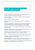 ALTA - CALP Review Set -2 Exam Questions and Answers