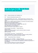 ALTA CALP Review - Set -1 Exam Questions and Answers