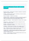 CALP Certification Exam with correct Answers 100%