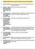 HFMA CRCR Exam with Verified Answers Graded A+