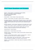 CALP Exam Questions and Answers