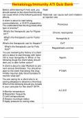 Hematology/Immunity ATI Quiz Bank