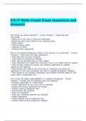 CALP Skills Check Exam Questions and Answers