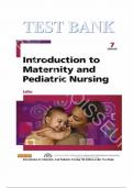 Test Bank For Introduction to Maternity and Pediatric Nursing 7th Edition by Gloria Leifer 9781455770151 Chapter 1-34 Complete Guide.