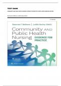 TEST BANK FOR COMMUNITY AND PUBLIC HEALTH NURSING: EVIDENCE FOR PRACTICE FOURTH, NORTH AMERICAN EDITION BY ROSANNA DEMARCO| JUDITH HEALEY-WALSH| LATEST UPDATE| 100% VERIFIED ANSWERS| ALL CHAPTERS COVERED