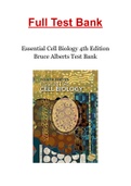 Essential Cell Biology 4th Edition Bruce Alberts Test Bank