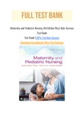 Maternity and Pediatric Nursing 4th Edition Ricci Kyle Carman Test Bank