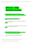 HRM 531 – FINAL Question & Answers 