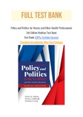 Policy and Politics for Nurses and Other Health Professionals 3rd Edition Nickitas Test Bank