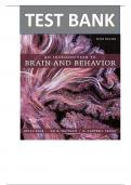 TEST BANK FOR An Introduction to Brain and Behavior 6th Edition by Bryan Kolb, Ian Q Whishaw & G Campbell Teskey , ISBN: 9781319107376 |Chapter 1-16 Covered| Guide A+