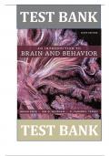 TEST BANK FOR An Introduction to Brain and Behavior 6th Edition by Bryan Kolb, Ian Q Whishaw & G Campbell Teskey , ISBN: 9781319107376 Chapter 1-16 Covered |All Chapters Verified| Guide A+