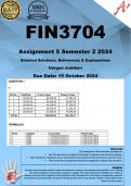 FIN3704 Assignment 5 (COMPLETE ANSWERS) Semester 2 2024 - DUE 15 October 2024