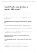 Boat Ed Practice Exam Questions & Answers 100% Correct!!