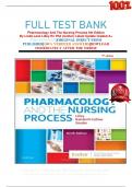 FULL TEST BANK Pharmacology And The Nursing Process 9th Edition By Linda Lane Lilley Rn Phd (Author) Latest Update Graded A+      