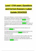 Level 1 CVA exam | Questions and Correct Answers | Latest Update 2024/2025