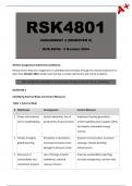 RSK4801 Assignment 4 (COMPLETE ANSWERS) 2024 - DUE 4 October 2024