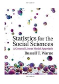 Statistics for the Social Sciences A General Linear Model Approach 1st Edition Warne Test Bank