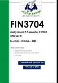 FIN3704 Assignment 5 (QUALITY ANSWERS) Semester 2 2024