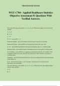 WGU C784 - Applied Healthcare Statistics Objective Assessment #1 Questions With Verified Answers.