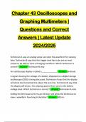 Chapter 43 Oscilloscopes and Graphing Multimeters | Questions and Correct Answers | Latest Update 2024/2025