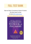 Kaplan and Sadock’s Comprehensive Textbook of Psychiatry 10th Edition Sadock Test Bank