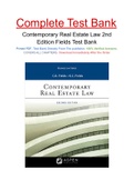 Contemporary Real Estate Law 2nd Edition Fields Test Bank