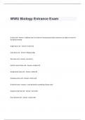 WWU Biology Entrance Exam Questions and Answers